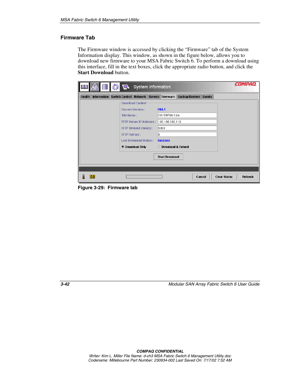 Firmware tab | Compaq 230934-002 User Manual | Page 77 / 170