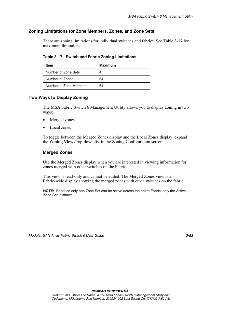 Two ways to display zoning | Compaq 230934-002 User Manual | Page 88 / 170