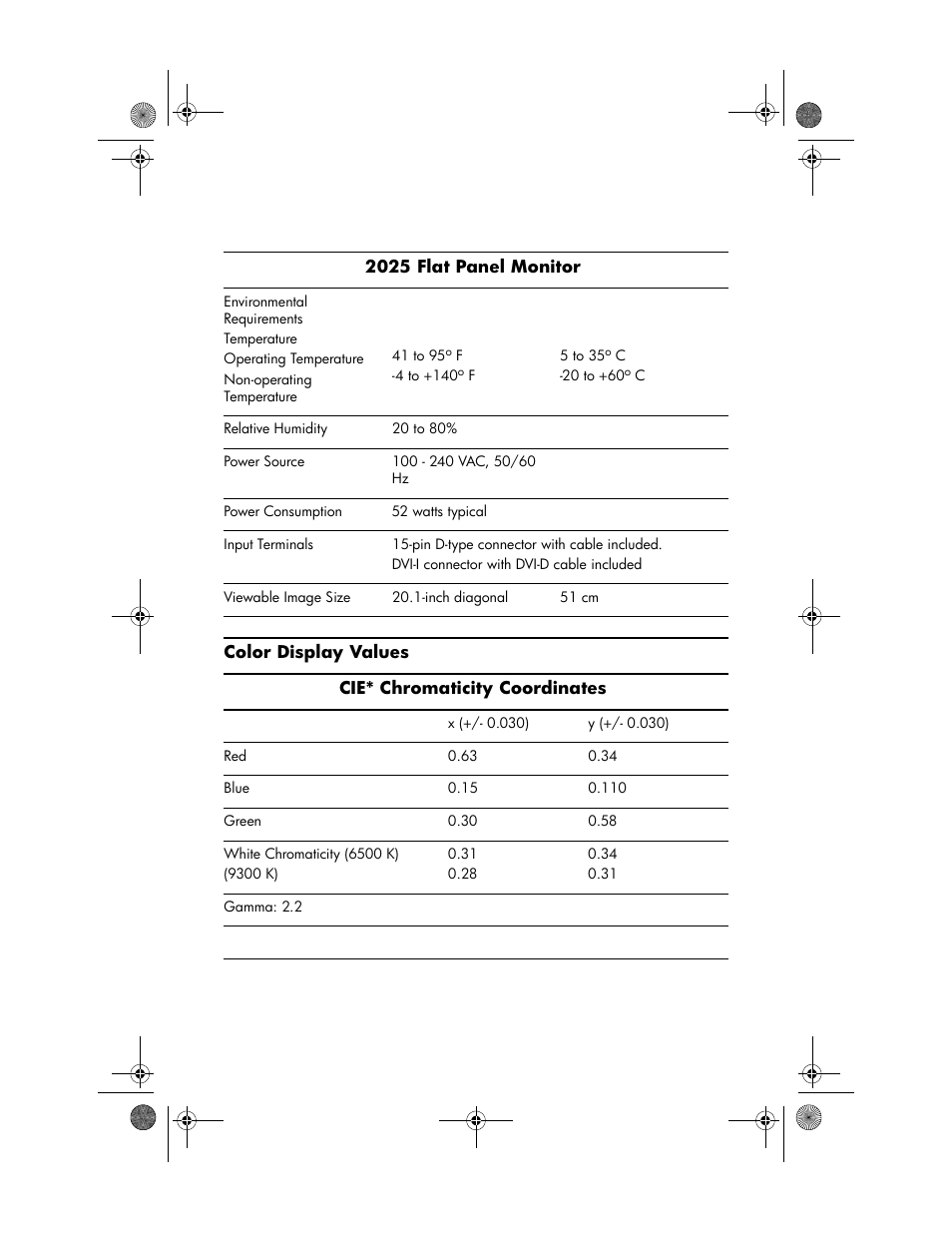 Compaq TFT 2025 User Manual | Page 26 / 36