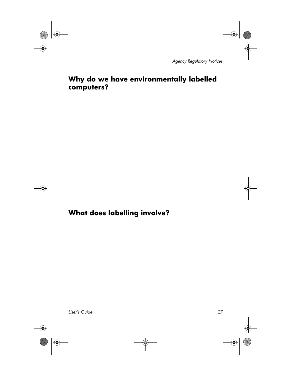 Why do we have environmentally labelled computers, What does labelling involve | Compaq TFT 2025 User Manual | Page 31 / 36