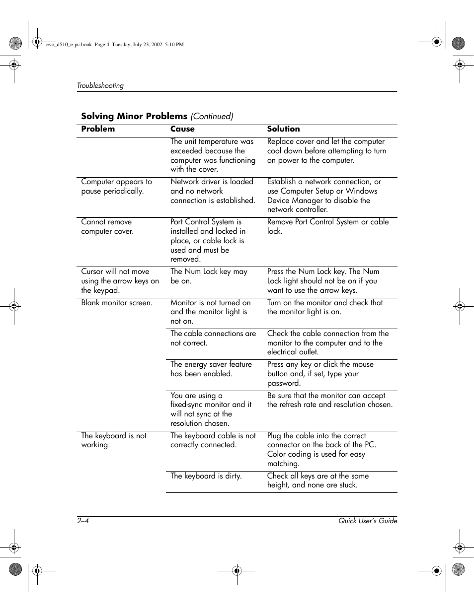 Compaq Evo D510 e-pc User Manual | Page 14 / 35