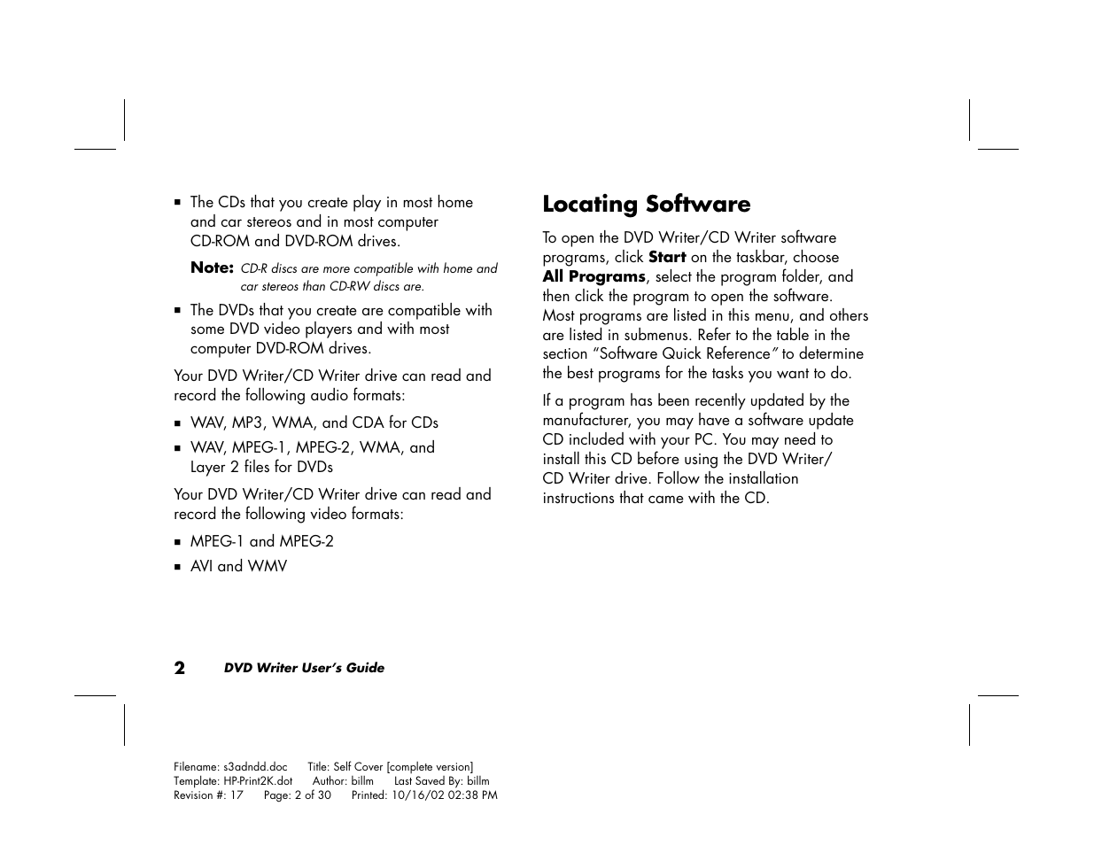 Locating software | Compaq Presario 6201IL User Manual | Page 6 / 30