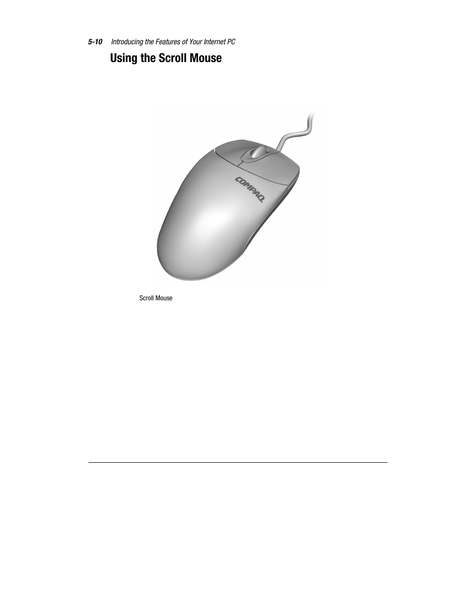 Using the scroll mouse | Compaq Presario 7360 User Manual | Page 43 / 214