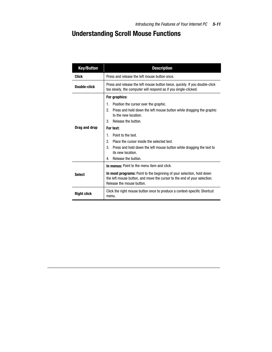 Understanding scroll mouse functions | Compaq Presario 7360 User Manual | Page 44 / 214