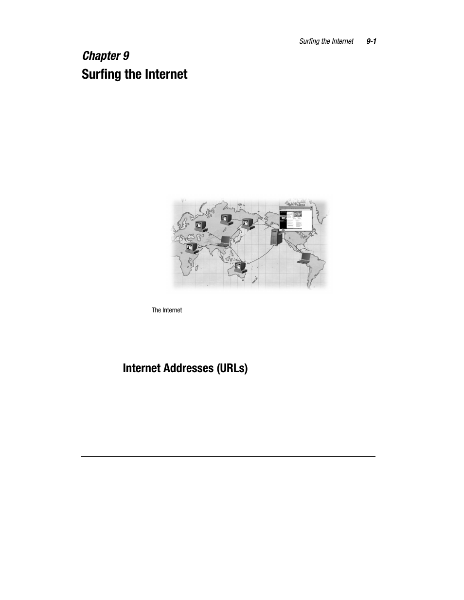 Surfing the internet, Chapter 9, Internet addresses (urls) | Compaq Presario 7360 User Manual | Page 74 / 214