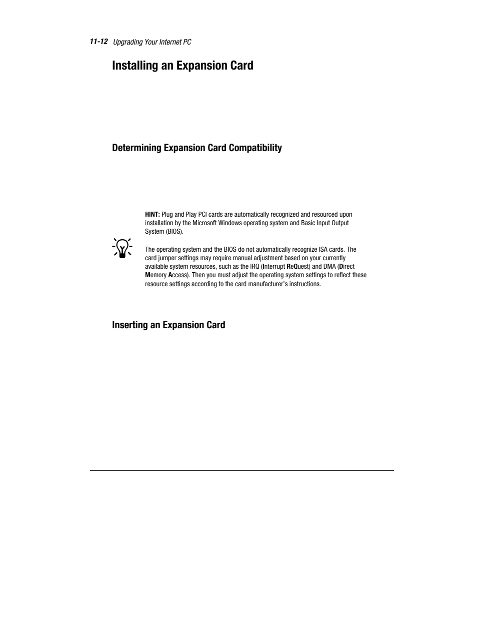 Installing an expansion card, Determining expansion card compatibility, Inserting an expansion card | Compaq Presario 7360 User Manual | Page 95 / 214