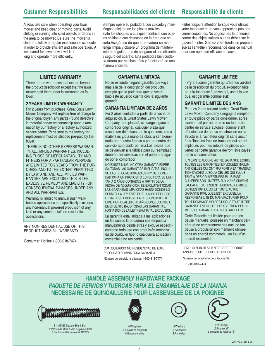 Reel Mowers 2000-20 User Manual | Page 8 / 8