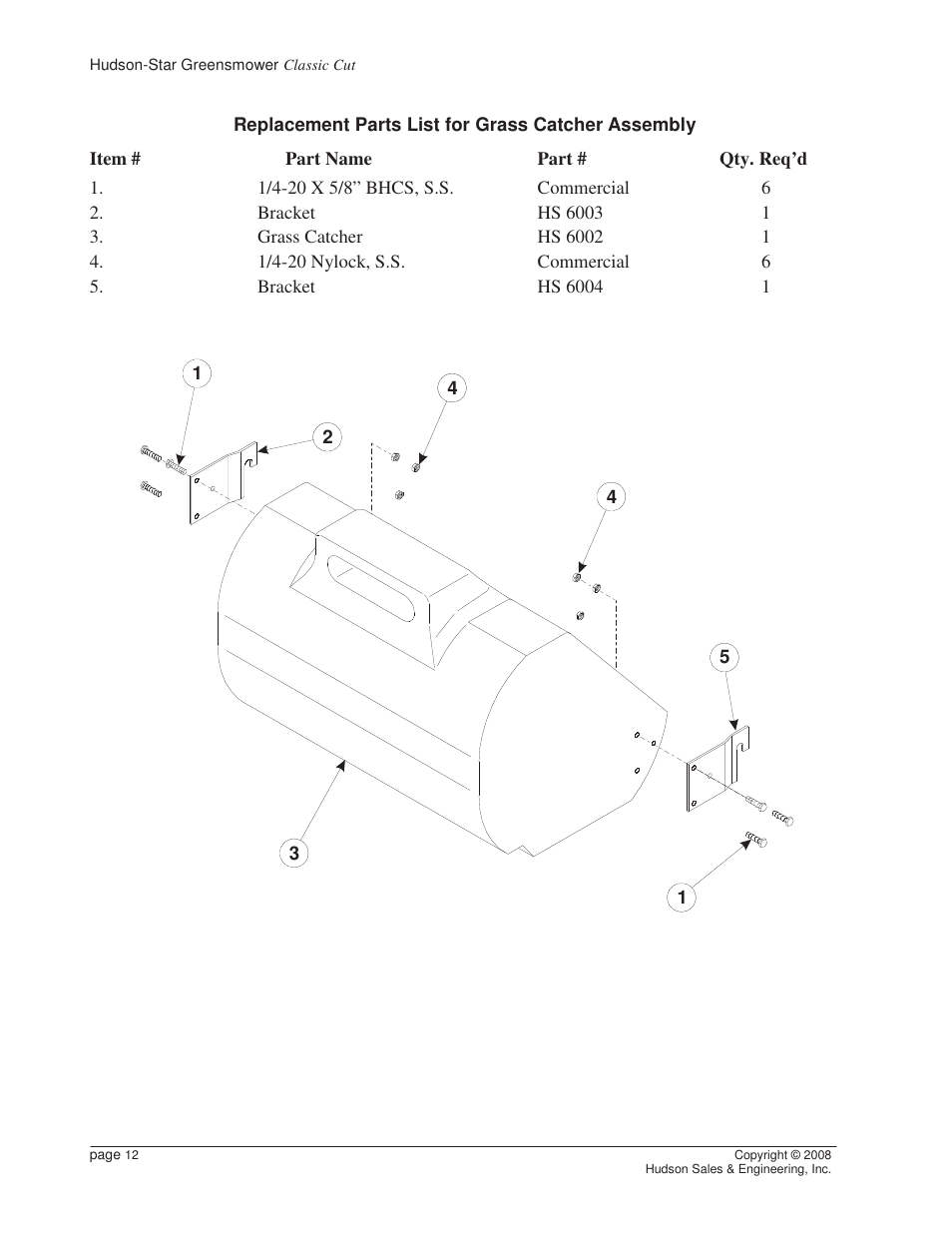 Reel Mowers HSCC User Manual | Page 12 / 17