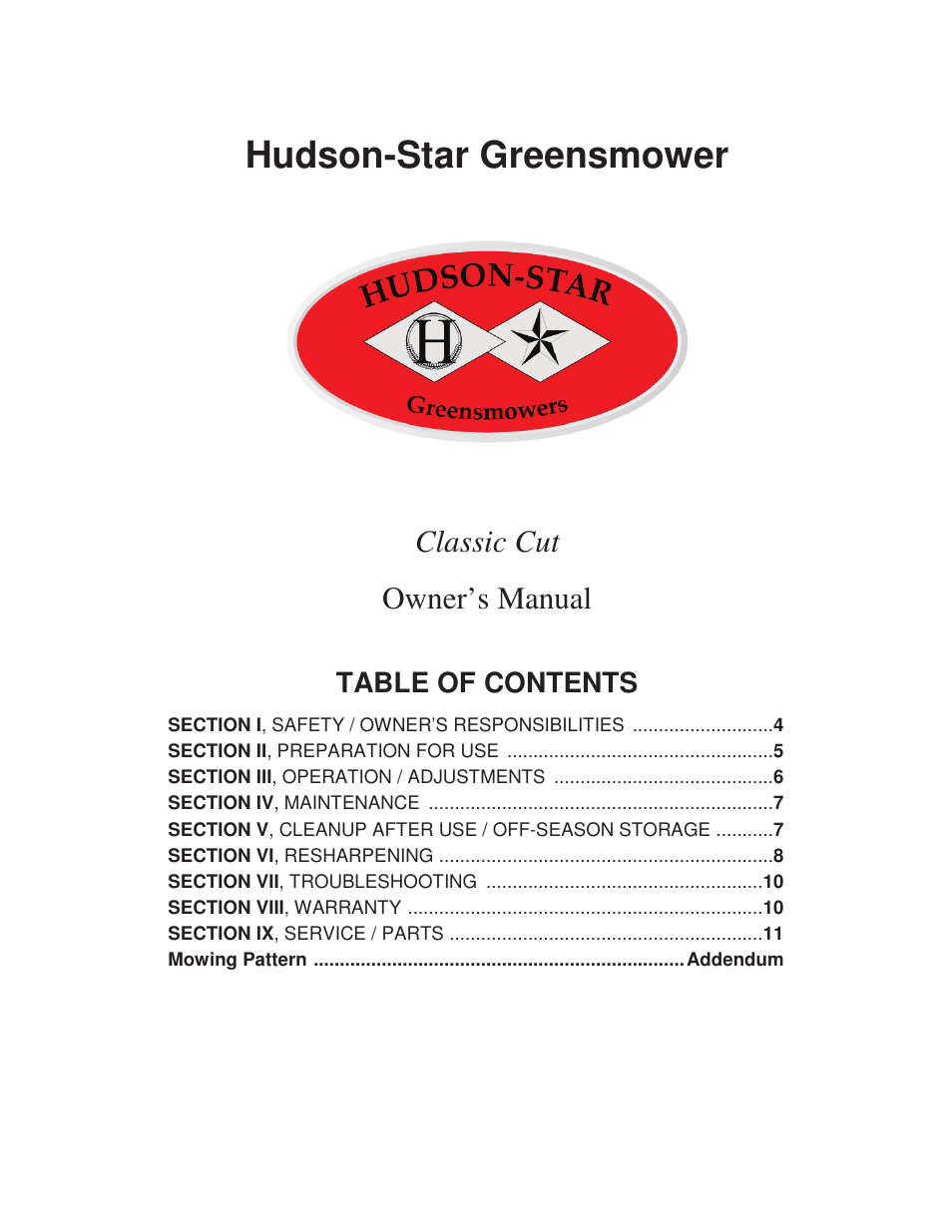 Reel Mowers HSCC User Manual | Page 3 / 17