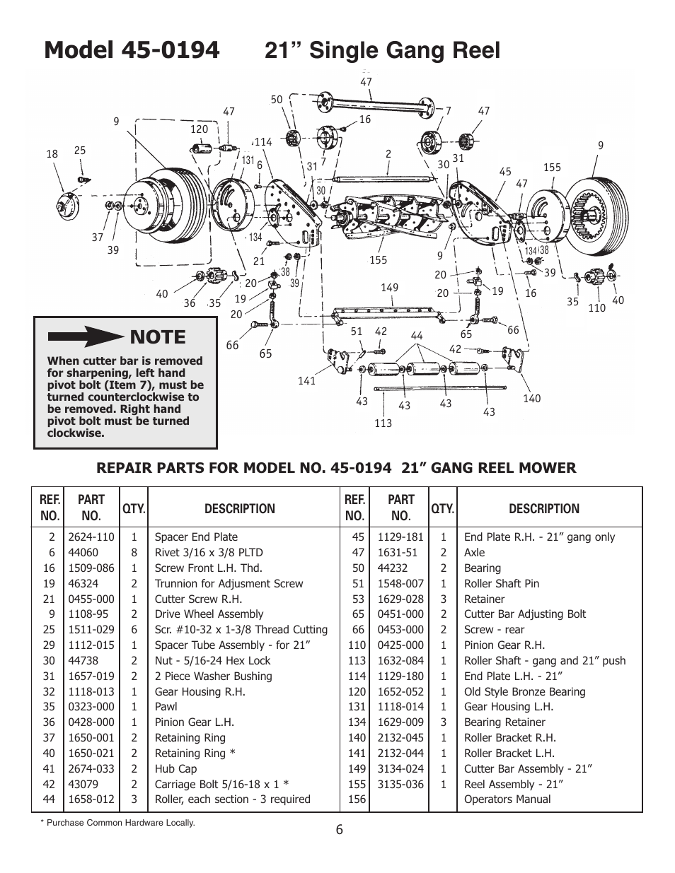 Reel Mowers F-358 User Manual | Page 6 / 8