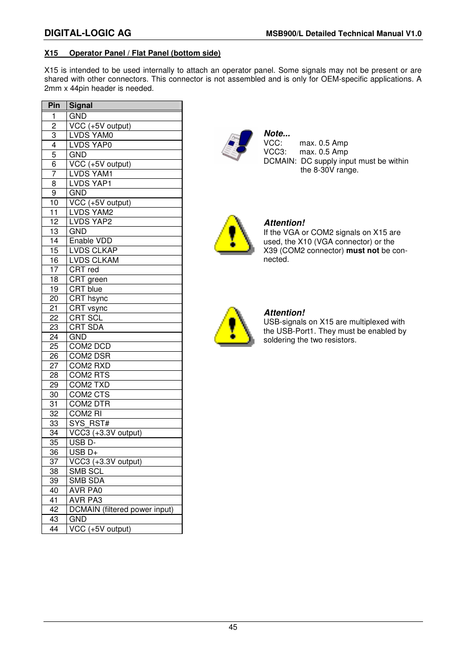 Digital-logic ag | Compaq MSB900 User Manual | Page 45 / 66