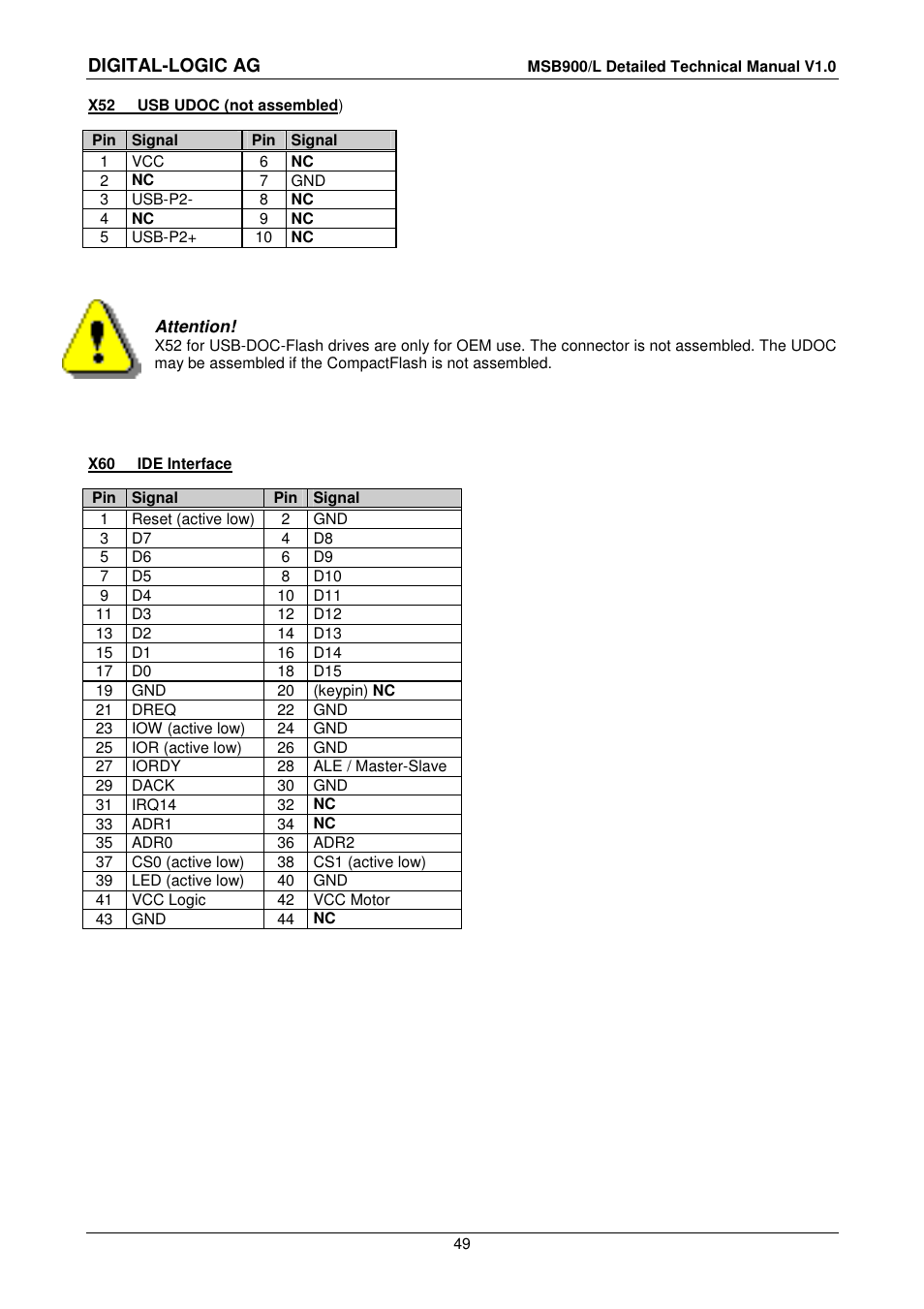 Digital-logic ag | Compaq MSB900 User Manual | Page 49 / 66