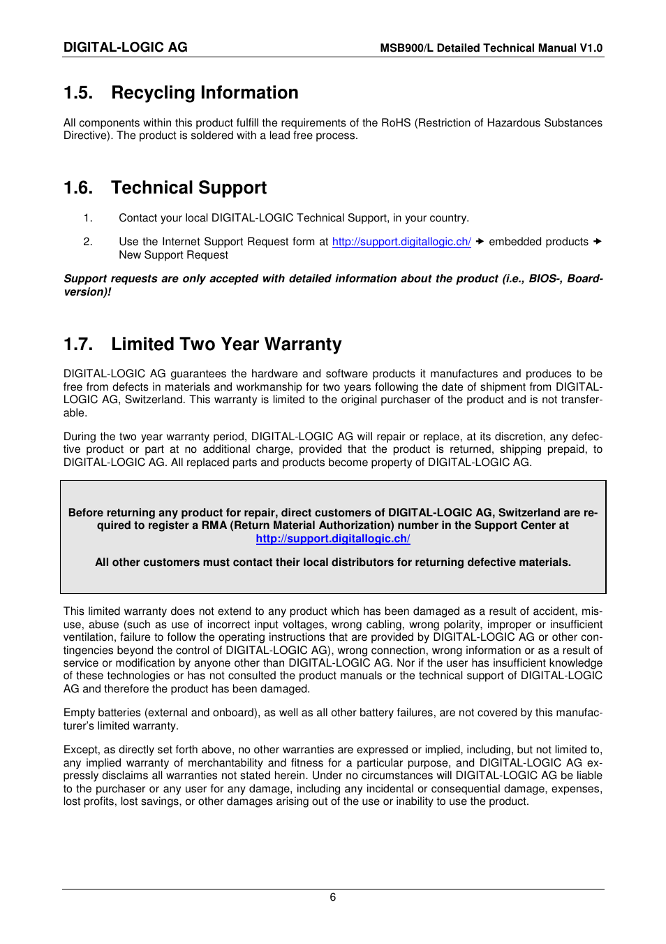 5 recycling information, 6 technical support, 7 limited two year warranty | Recycling information, Technical support, Limited two year warranty | Compaq MSB900 User Manual | Page 6 / 66