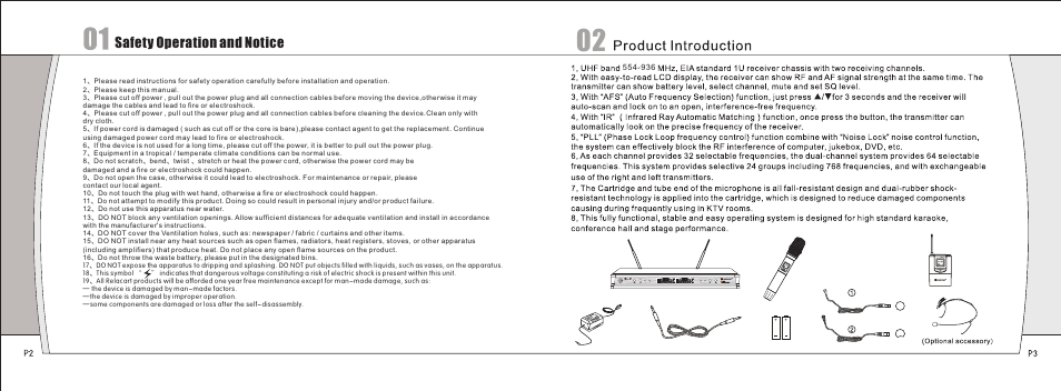 Safety operation and notice | Relacart Electronics ER-3700 User Manual | Page 3 / 9