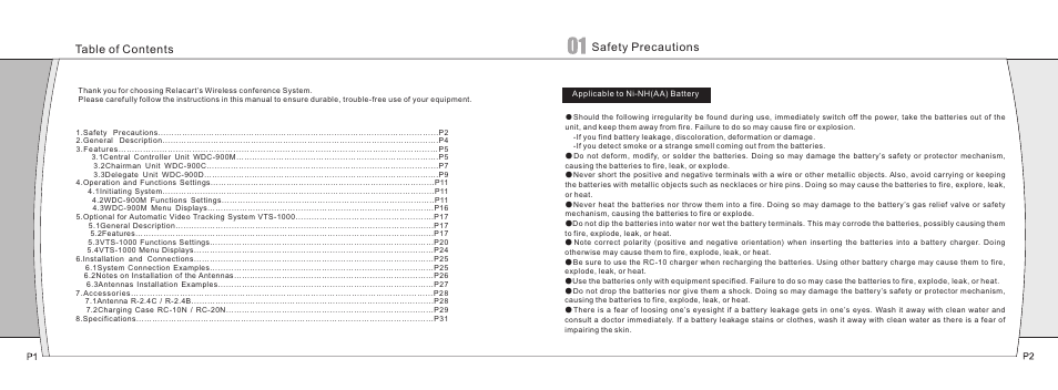 Relacart Electronics WDC-900 User Manual | Page 2 / 18