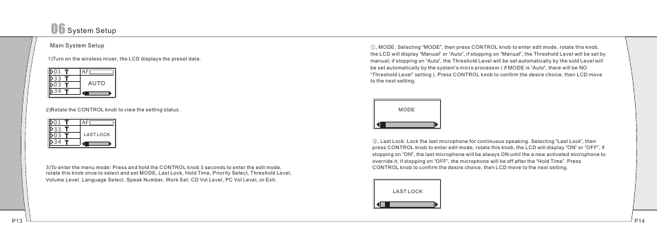 System setup | Relacart Electronics WAM-400 User Manual | Page 8 / 14