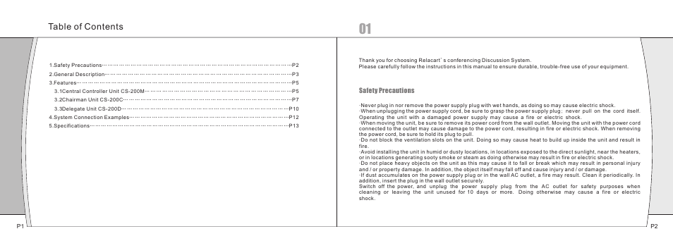 Relacart Electronics CS-200 User Manual | Page 2 / 8