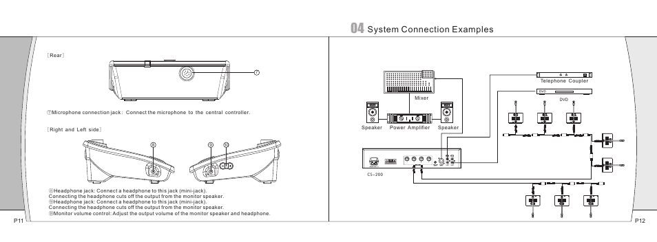 System connection examples | Relacart Electronics CS-200 User Manual | Page 7 / 8