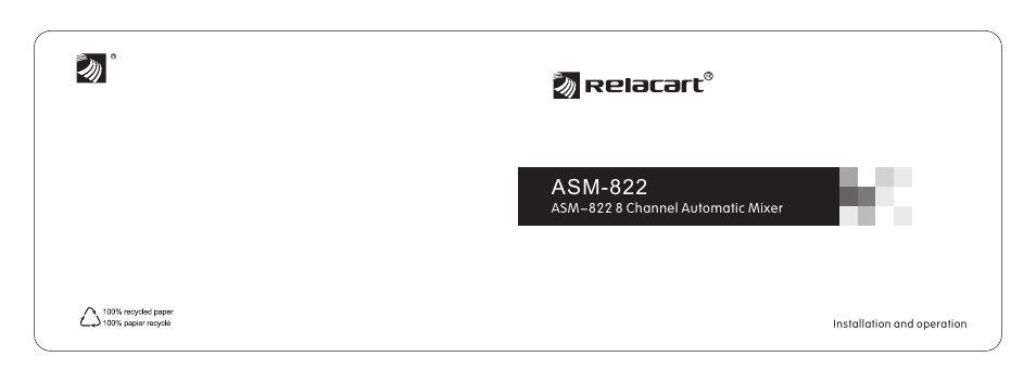 Relacart Electronics ASM-822 User Manual | 8 pages