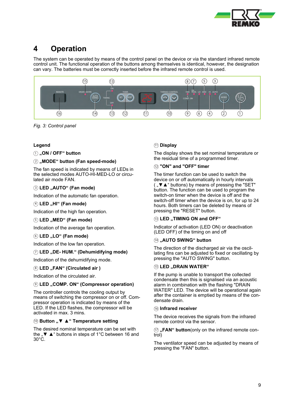 4 operation, Operation | REMKO RKL 491 DC User Manual | Page 9 / 28