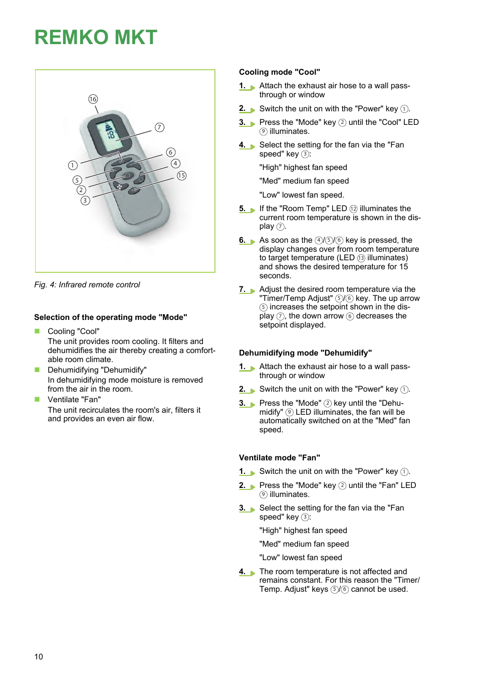 Remko mkt | REMKO MKT 251 User Manual | Page 10 / 28