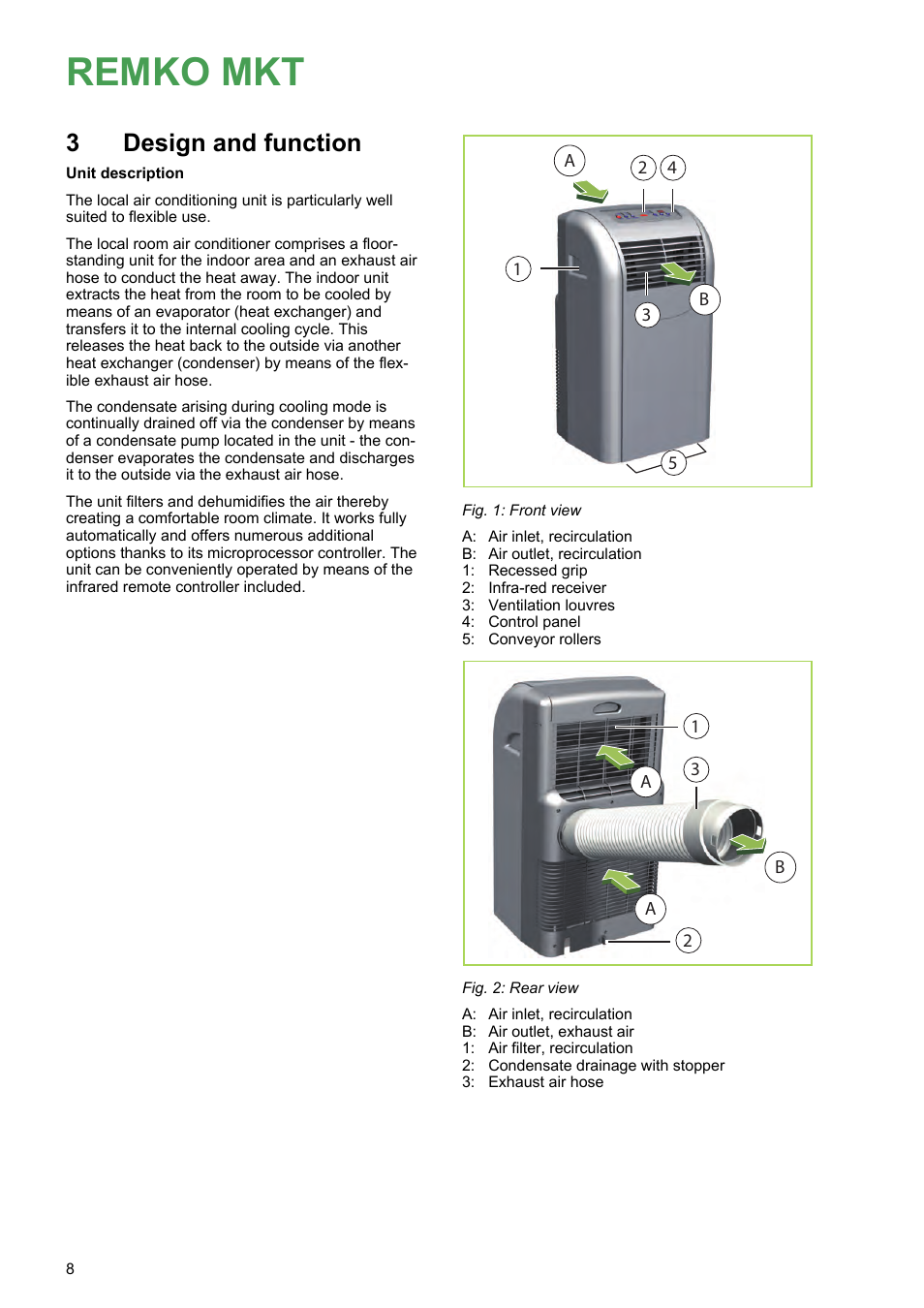 3 design and function, Design and function, Remko mkt | 3design and function | REMKO MKT 251 User Manual | Page 8 / 28