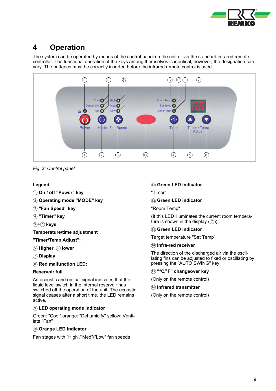 4 operation, Operation, 4operation | REMKO MKT 251 User Manual | Page 9 / 28