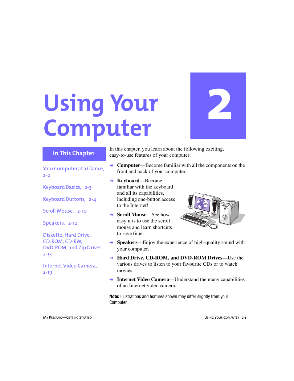Using your computer | Compaq 4103TH User Manual | Page 14 / 73