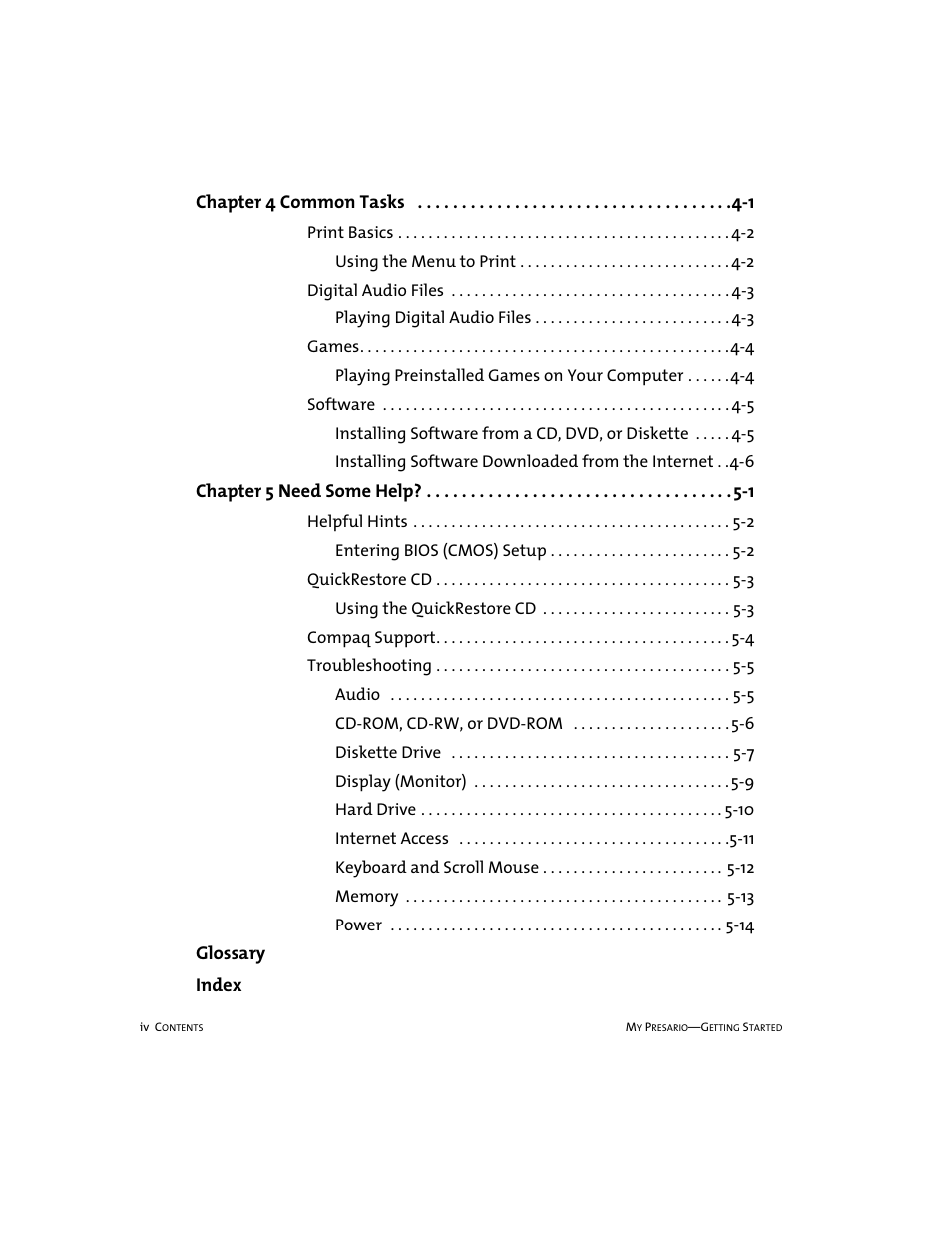 Compaq 4103TH User Manual | Page 7 / 73