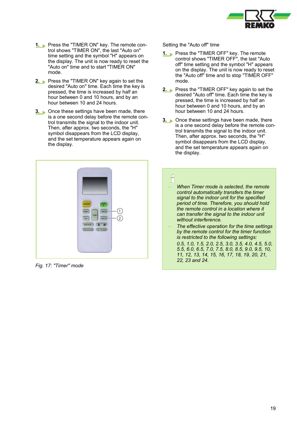 REMKO BL 262 DC User Manual | Page 19 / 56