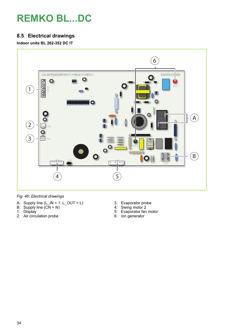 5 electrical drawings, Remko bl...dc | REMKO BL 262 DC User Manual | Page 34 / 56