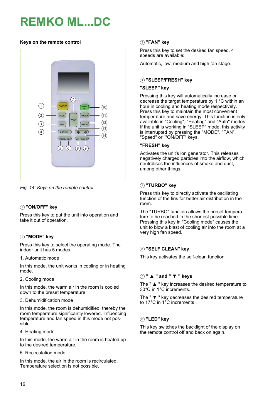 Remko ml...dc | REMKO ML 263 DC User Manual | Page 16 / 64