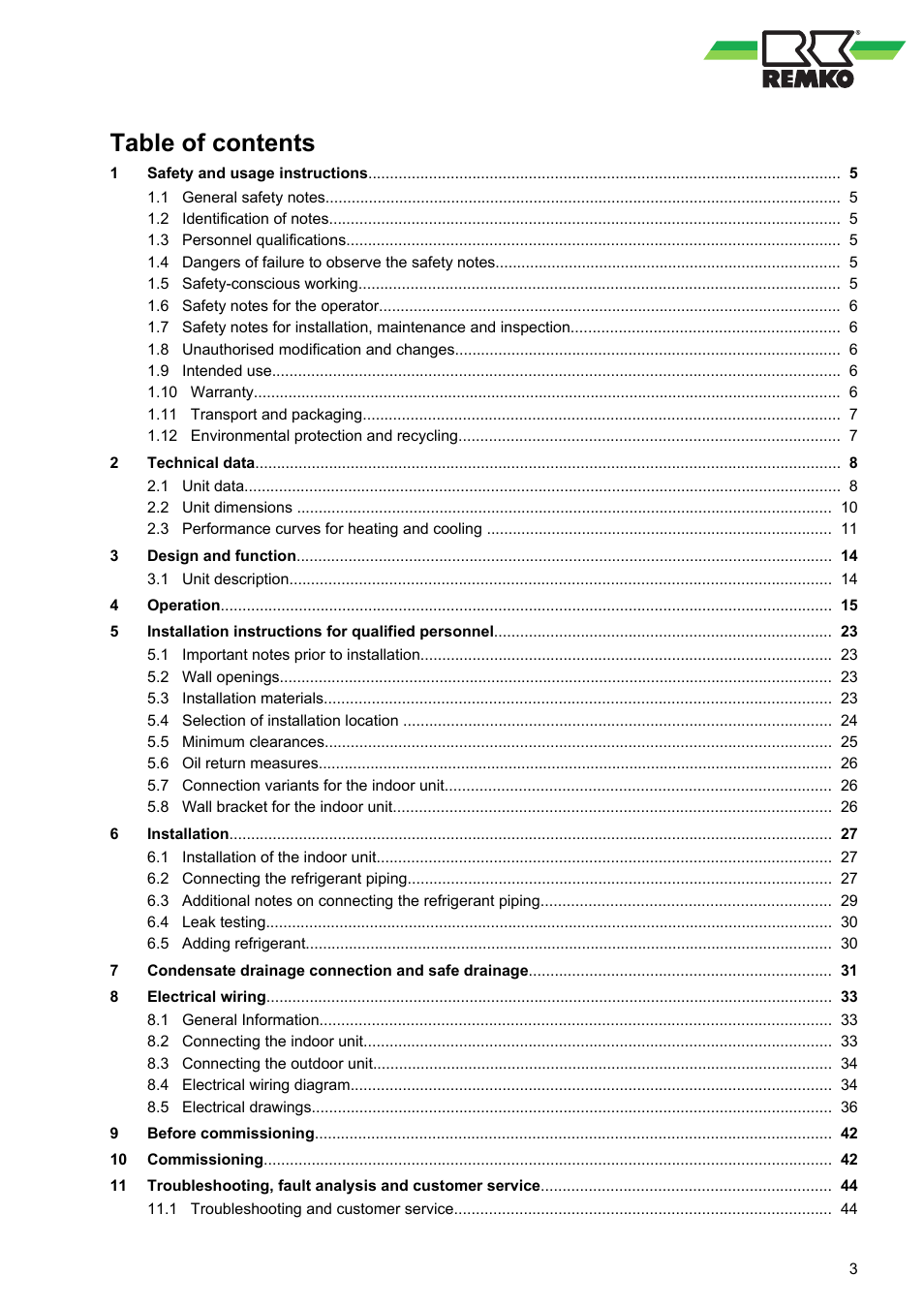 REMKO ML 263 DC User Manual | Page 3 / 64