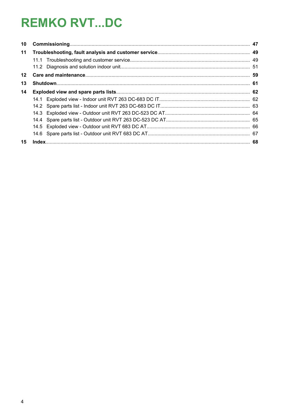 Remko rvt...dc | REMKO RVT 263 DC User Manual | Page 4 / 72