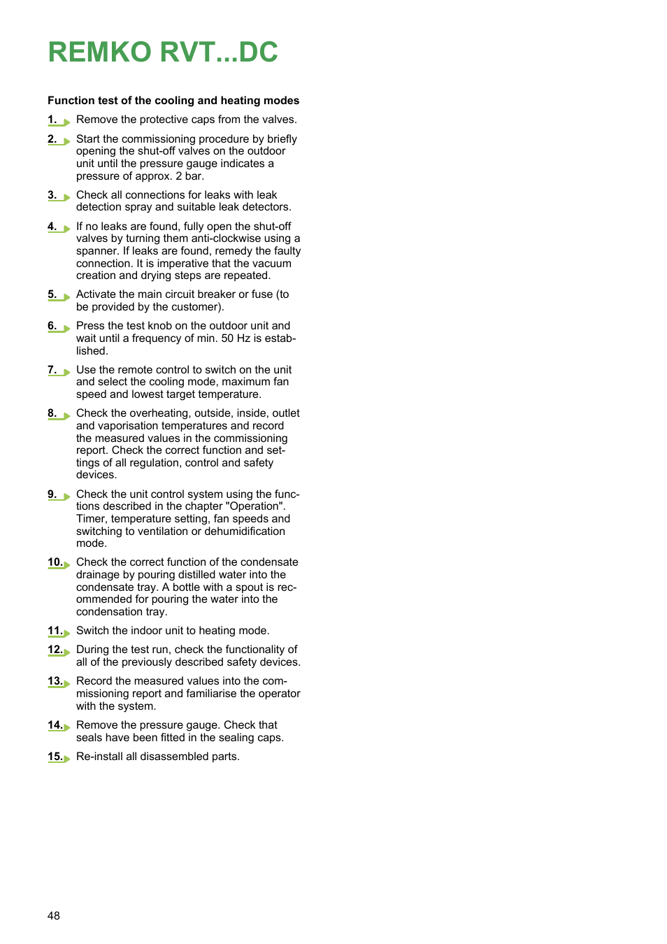 Remko rvt...dc | REMKO RVT 263 DC User Manual | Page 48 / 72