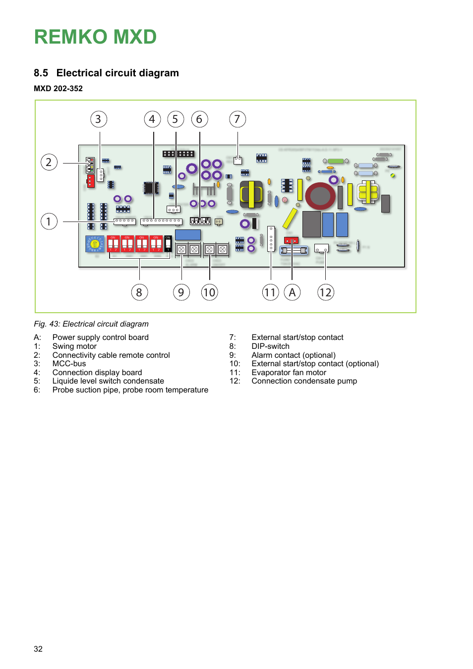 5 electrical circuit diagram, Remko mxd, Electrical circuit diagram | REMKO MXD 202 User Manual | Page 32 / 48