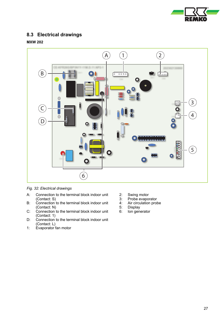 3 electrical drawings, Electrical drawings | REMKO MXW 202 User Manual | Page 27 / 44