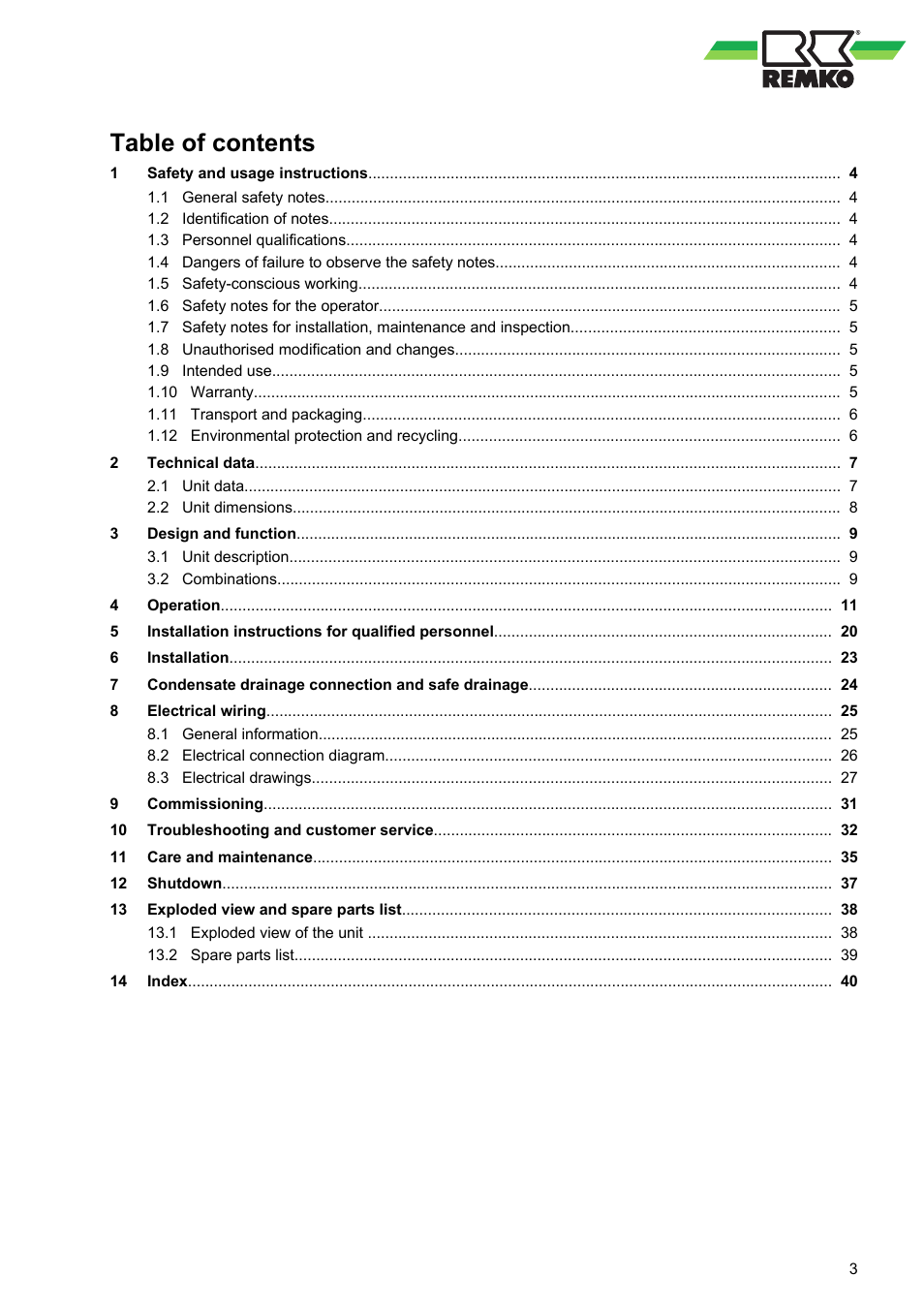 REMKO MXW 202 User Manual | Page 3 / 44