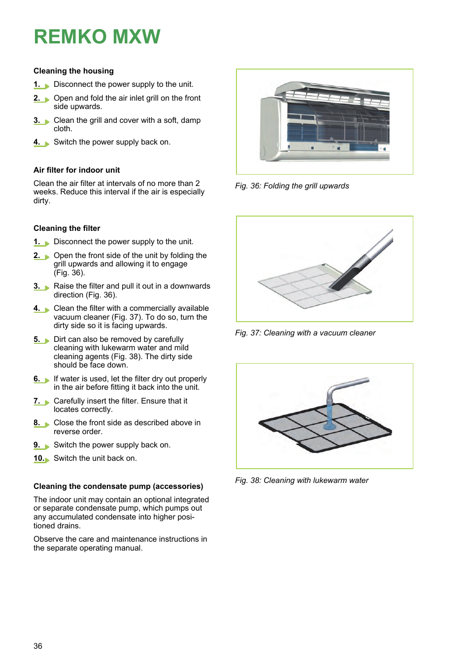 Remko mxw | REMKO MXW 202 User Manual | Page 36 / 44