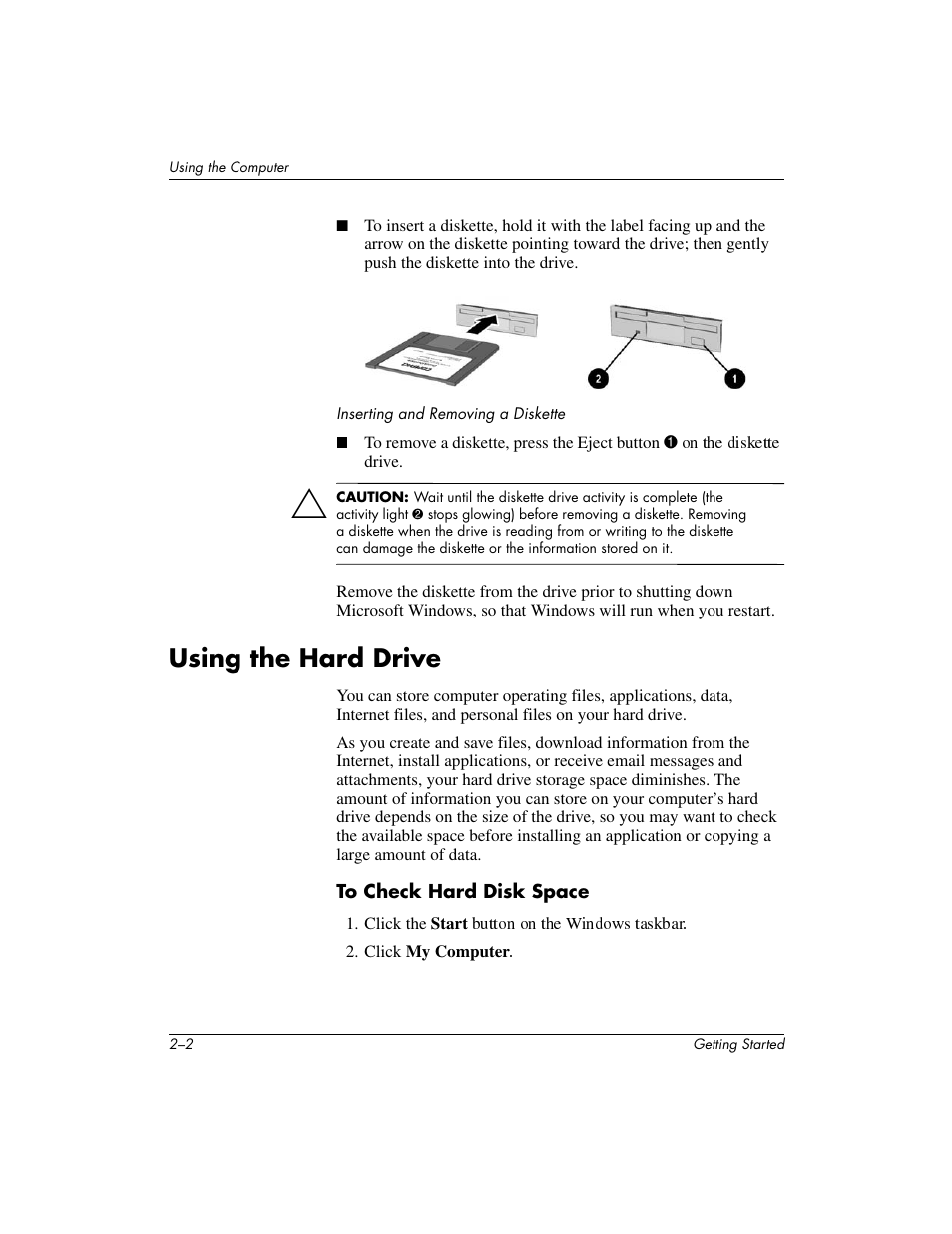 Using the hard drive | Compaq PRESARIO 6000 User Manual | Page 8 / 82