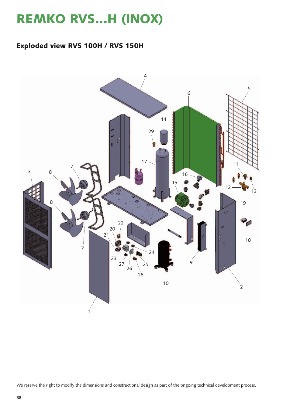 Remko rvs...h (inox) | REMKO RVS 60 H User Manual | Page 38 / 44