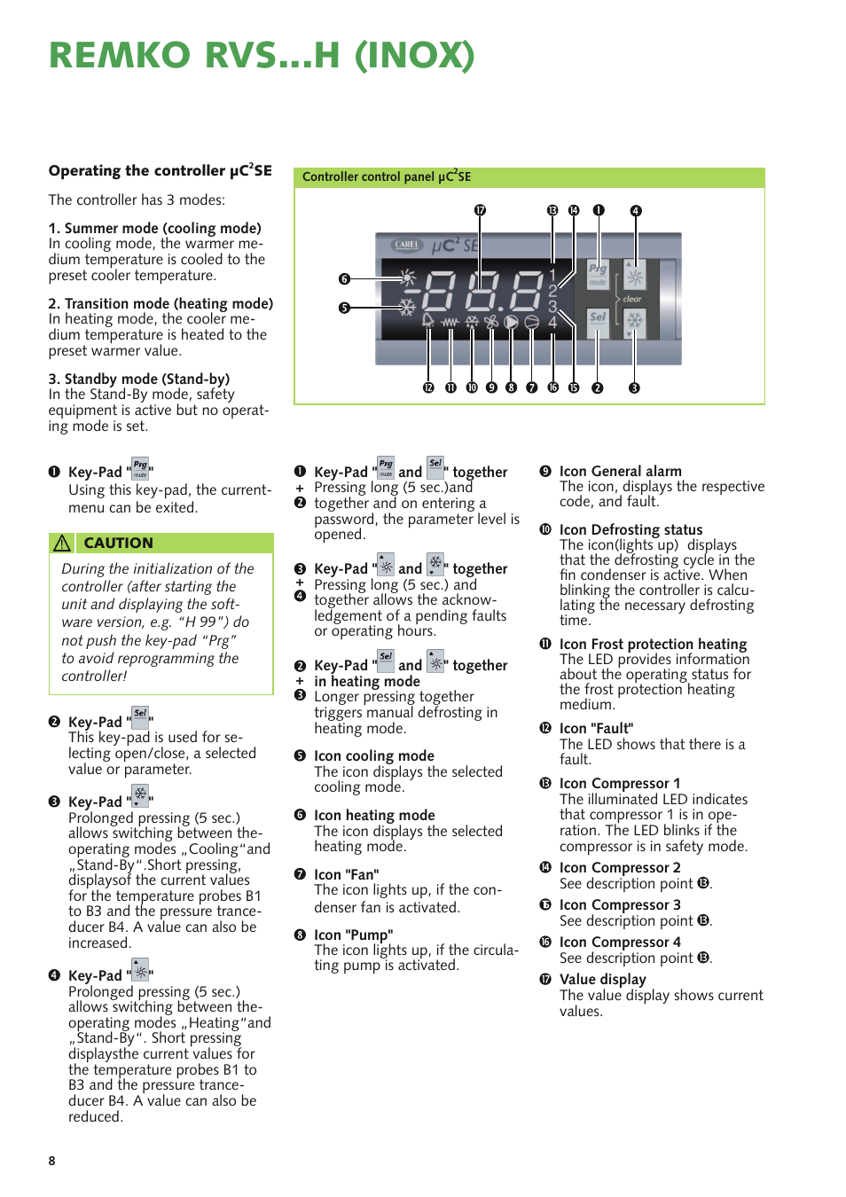 Remko rvs...h (inox) | REMKO RVS 60 H User Manual | Page 8 / 44