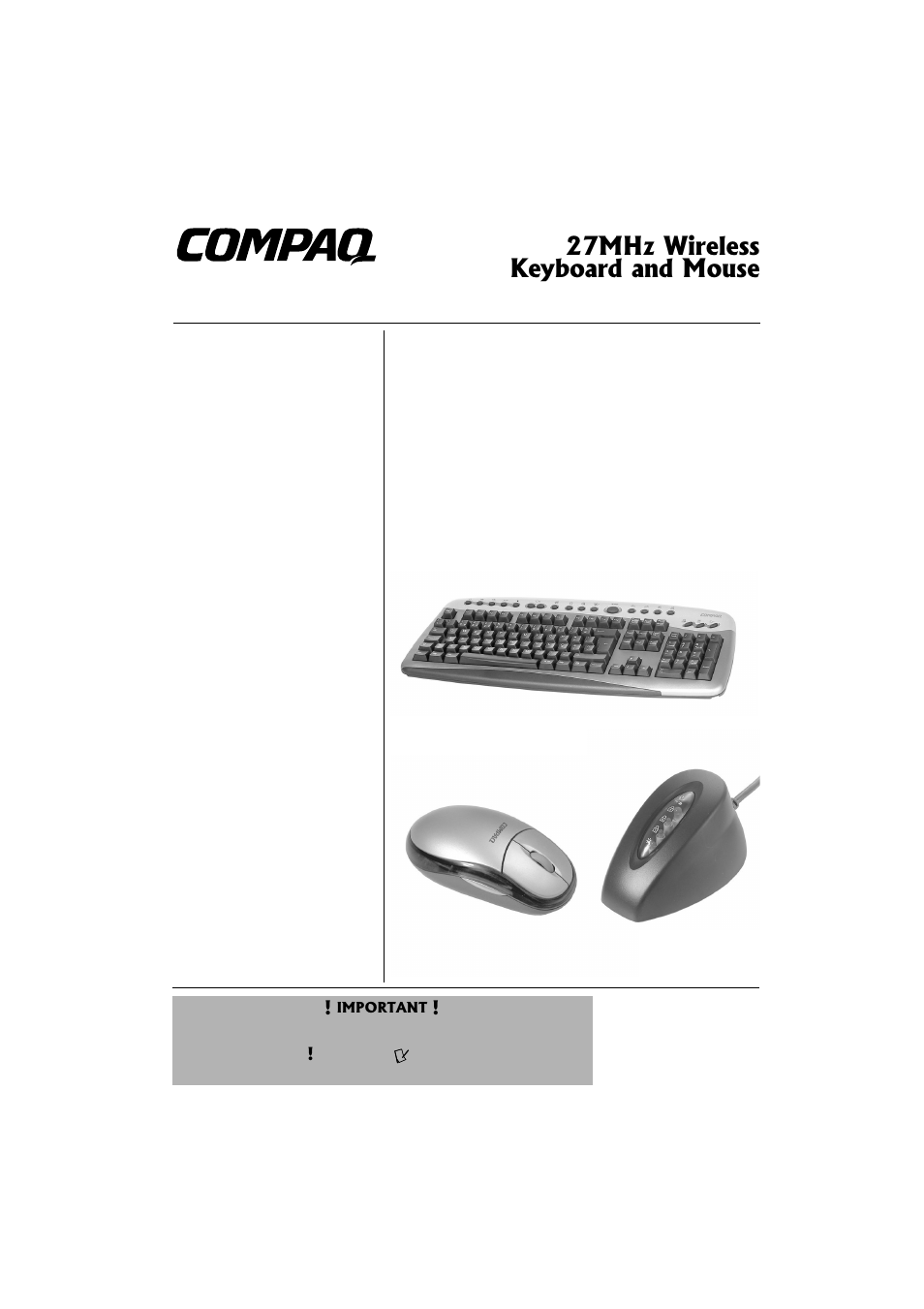 Compaq 27MHz User Manual | 24 pages