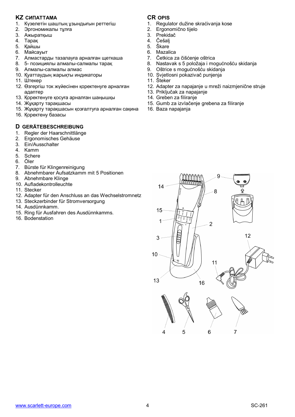 Scarlett SC-261 User Manual | Page 4 / 22