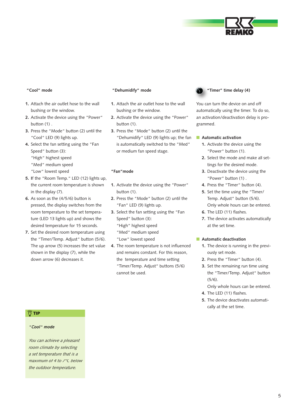 REMKO MKT 240 User Manual | Page 5 / 12