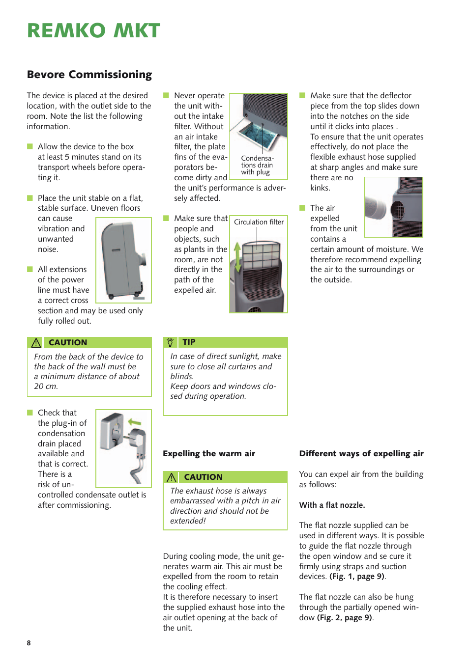 Remko mkt, Bevore commissioning | REMKO MKT 290 User Manual | Page 8 / 20