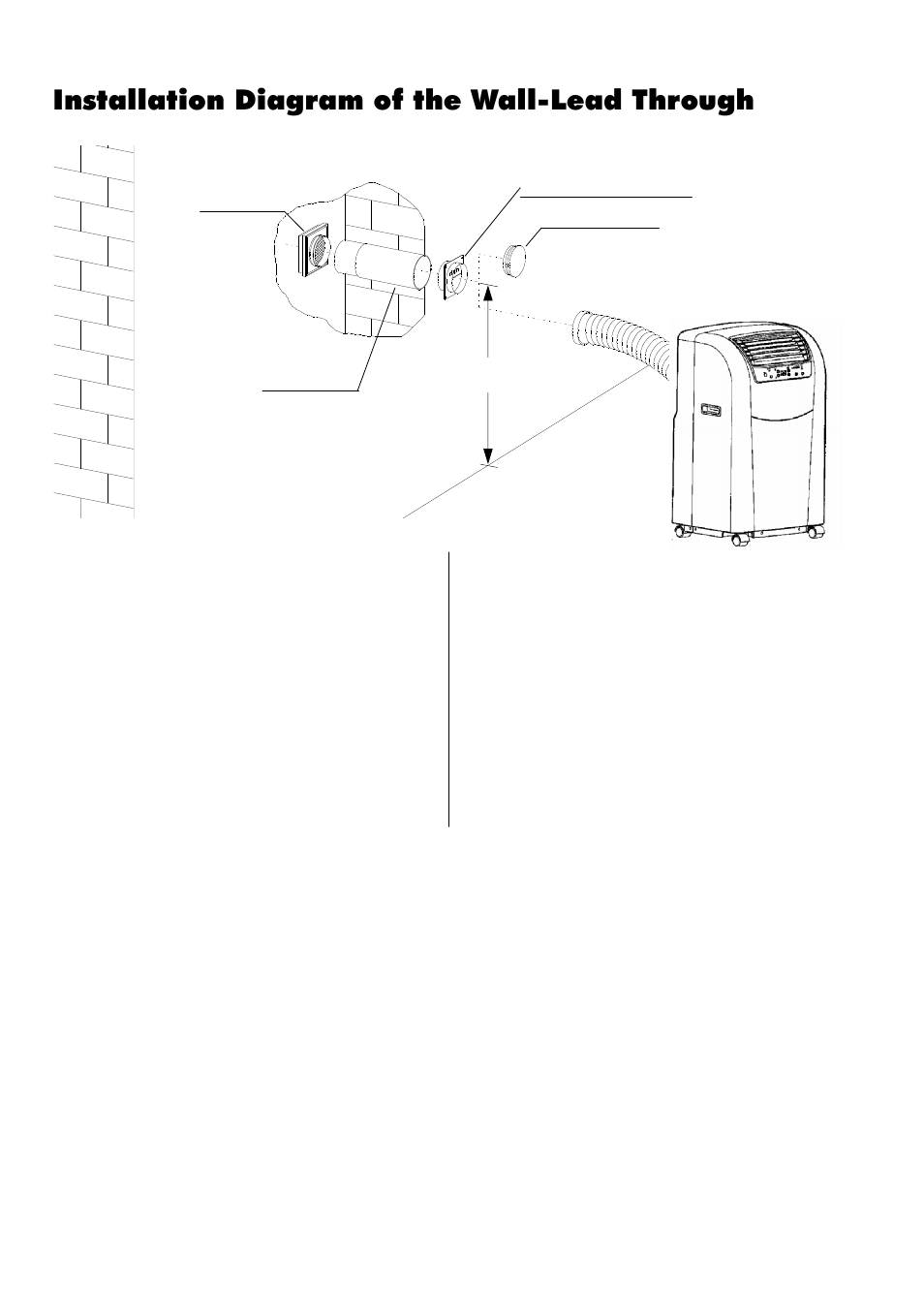 Installation diagram of the wall-lead through | REMKO MKT 3502 Neutral User Manual | Page 14 / 16