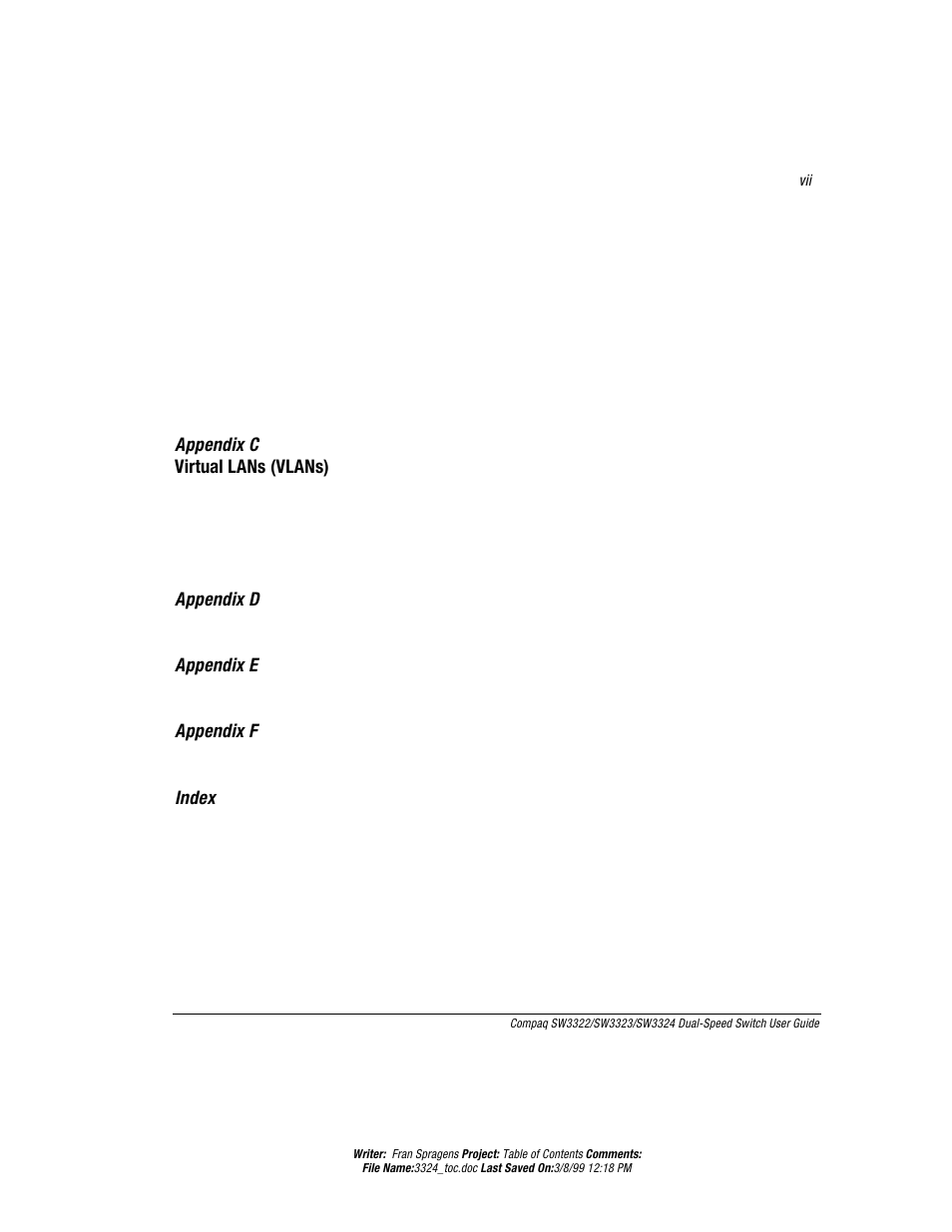 Compaq SW3324 User Manual | Page 7 / 119