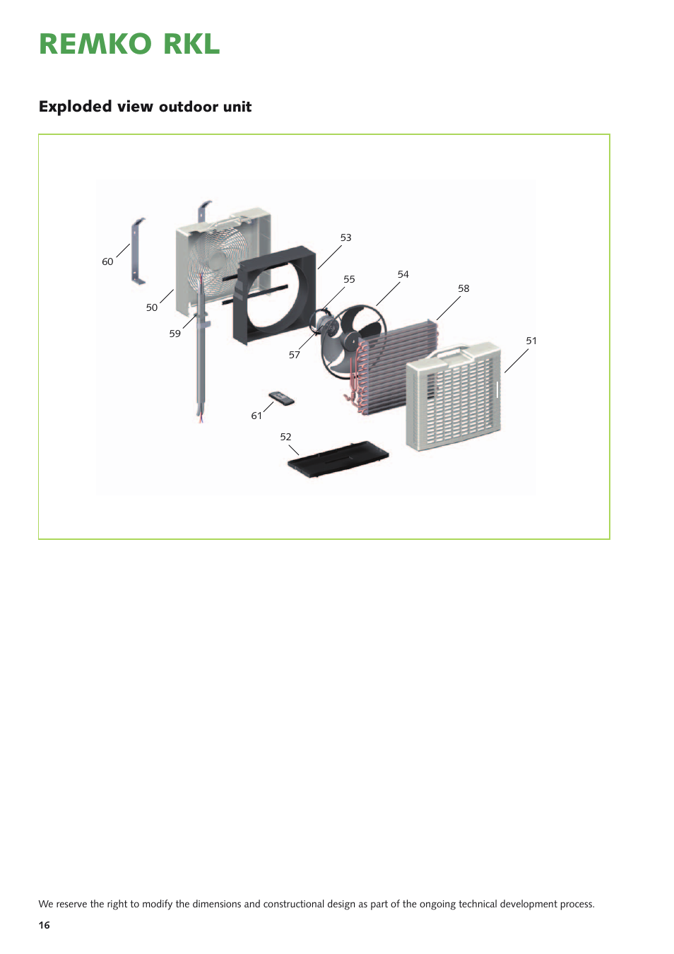 Remko rkl, Exploded view | REMKO RKL 490 DC User Manual | Page 16 / 20