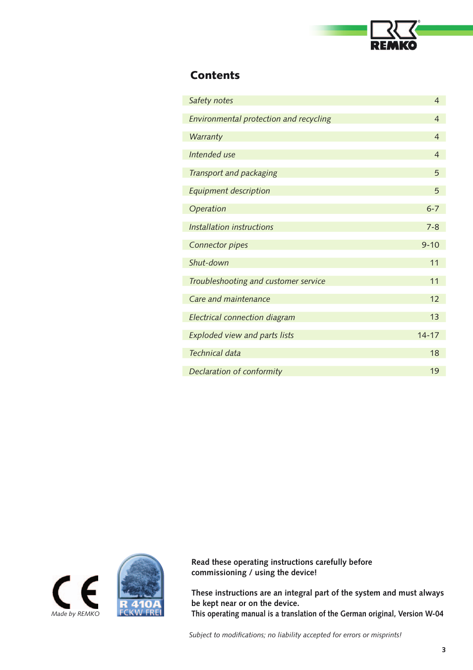 REMKO RKL 490 DC User Manual | Page 3 / 20